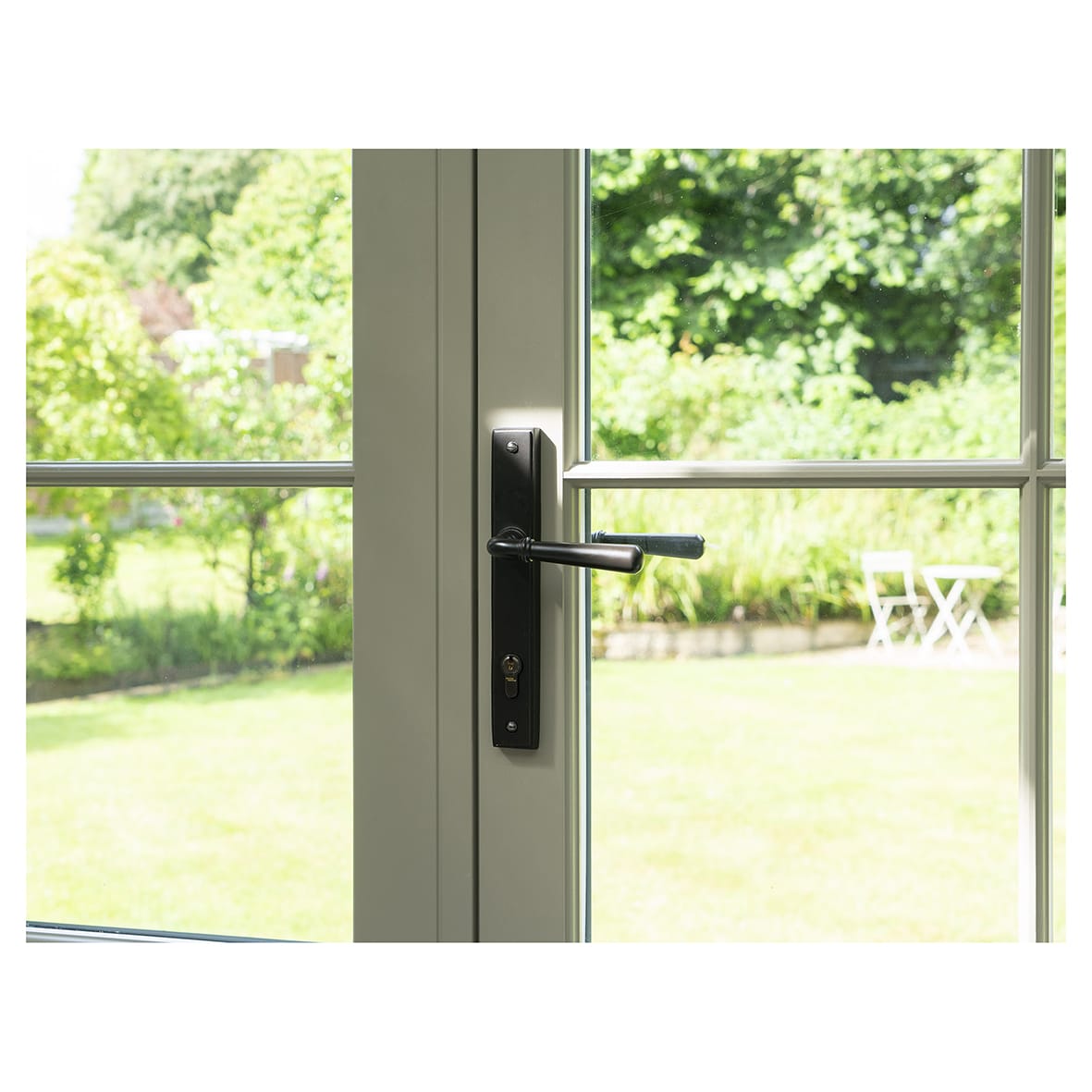 Newbury Aged Bronze uPVC Slimline Multipoint Door Handles - 92mm c/c - view 4