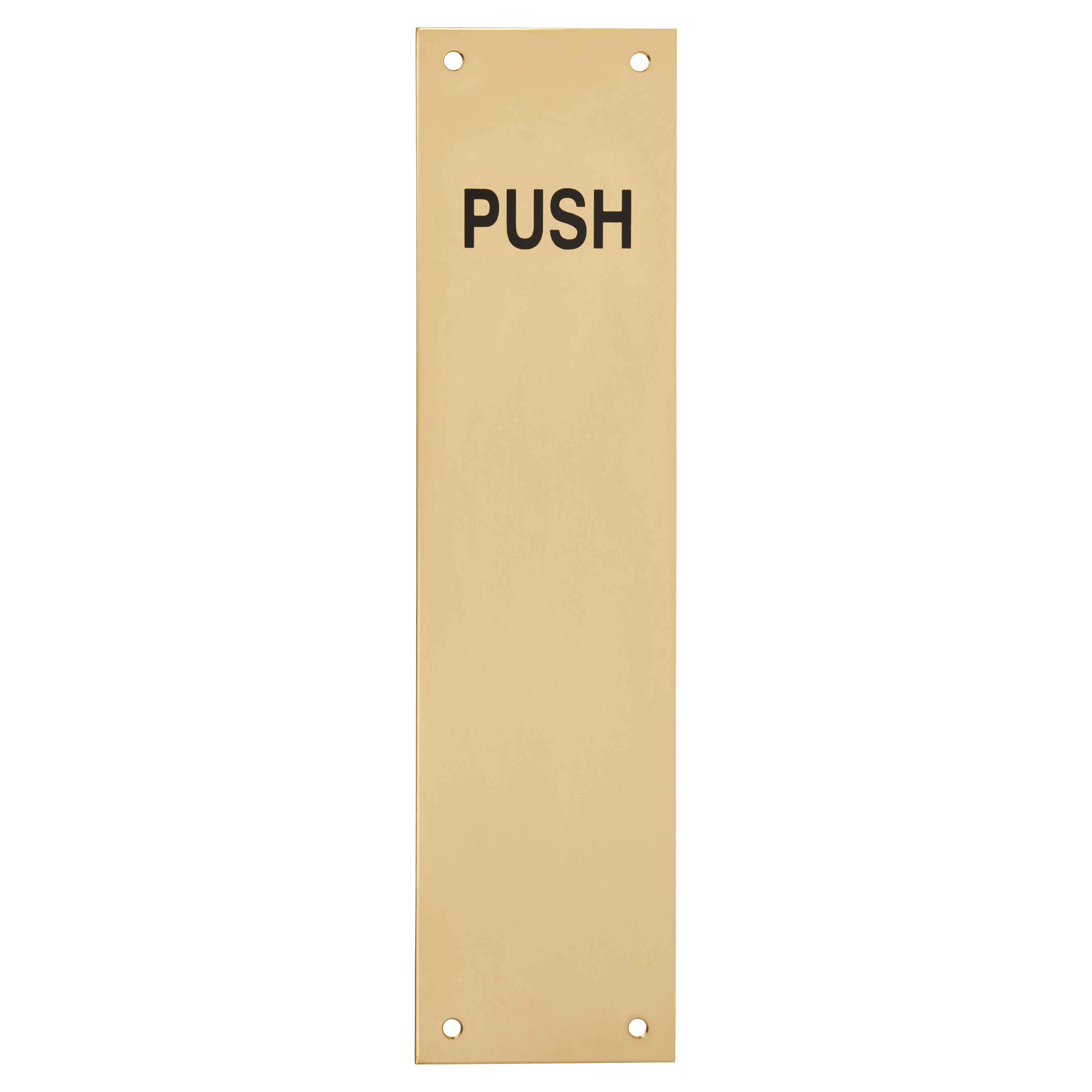 Solid Brass Finger Plate - Push - 300 x 75 x 1.5mm - Polished - view 2