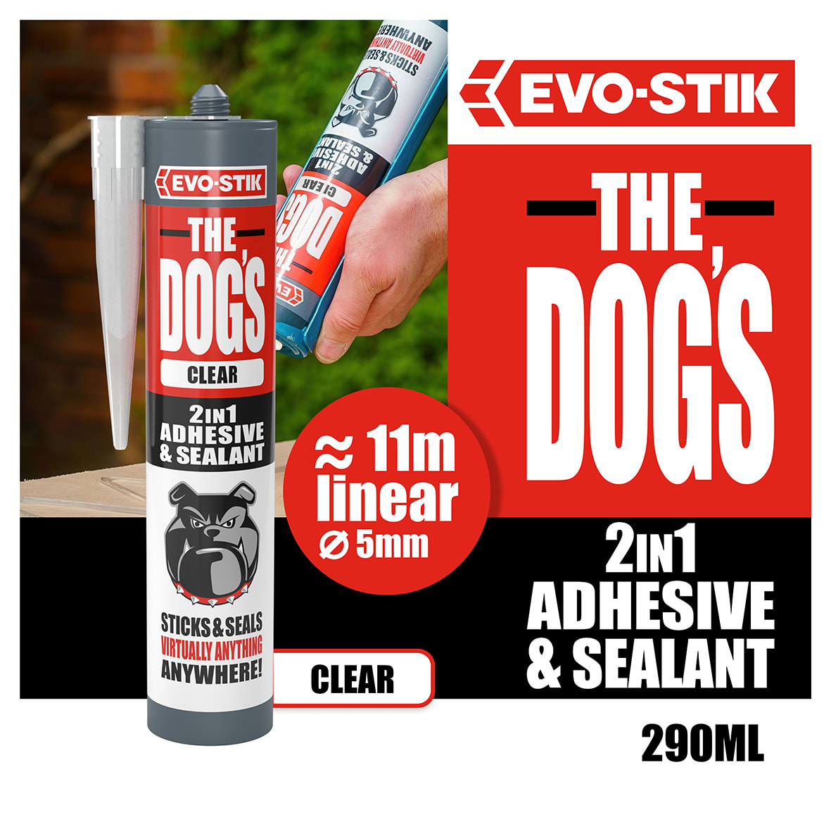 The Dog's Multi-Purpose Sealant & Adhesive - 290ml - Clear - view 2