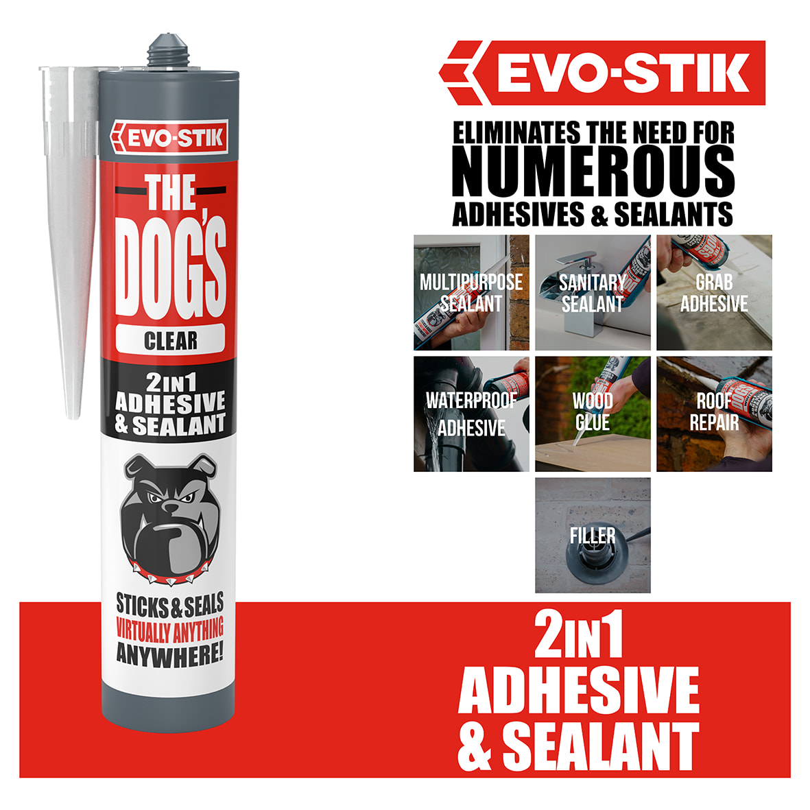The Dog's Multi-Purpose Sealant & Adhesive - 290ml - Clear - view 5