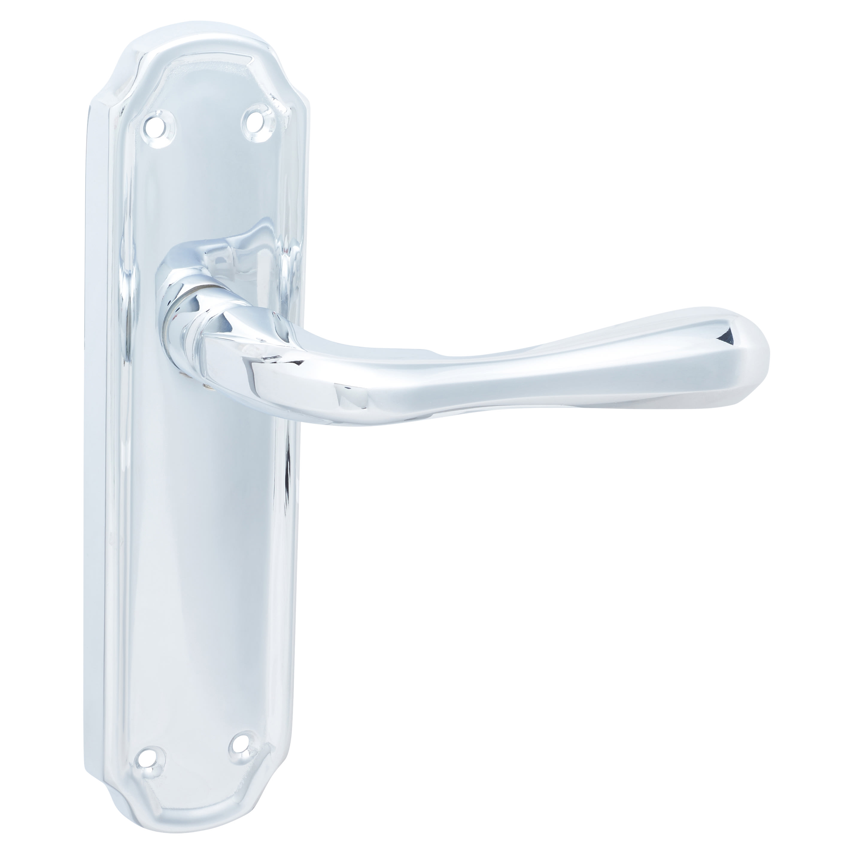 Polished Chrome Latch Door Handles - Genoa Range - 168 x 45mm - view 4