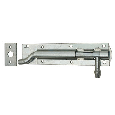 Traditional Tower Gate Bolt - Necked - 215mm Length - Zinc Plated - view 2