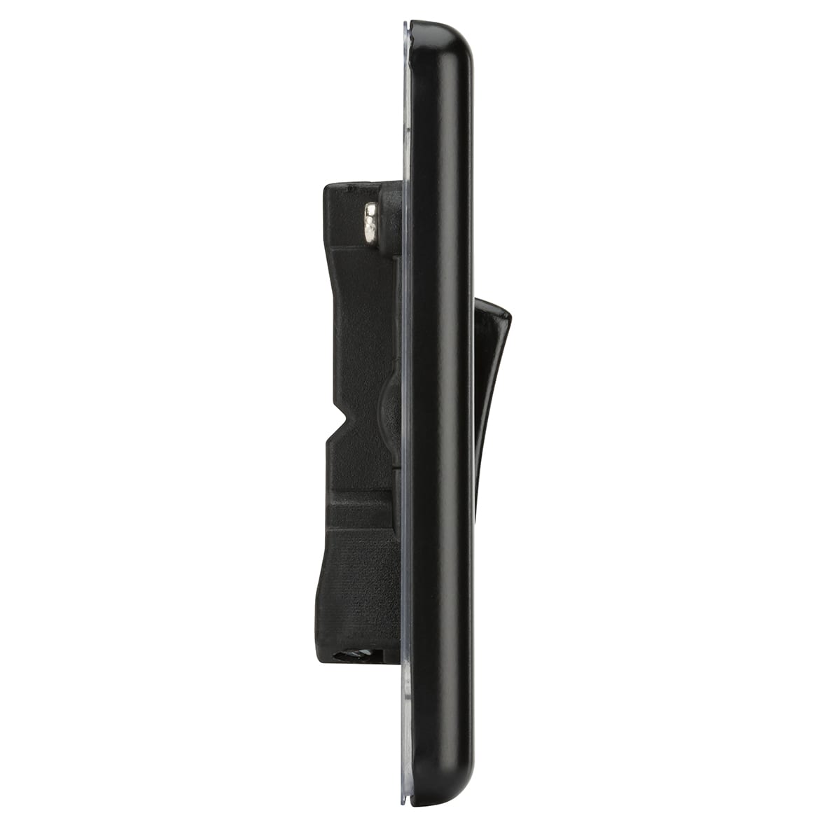 10A 1 Gang Round Edge Triple Pole Fan Isolator Switch - Matt Black - view 3