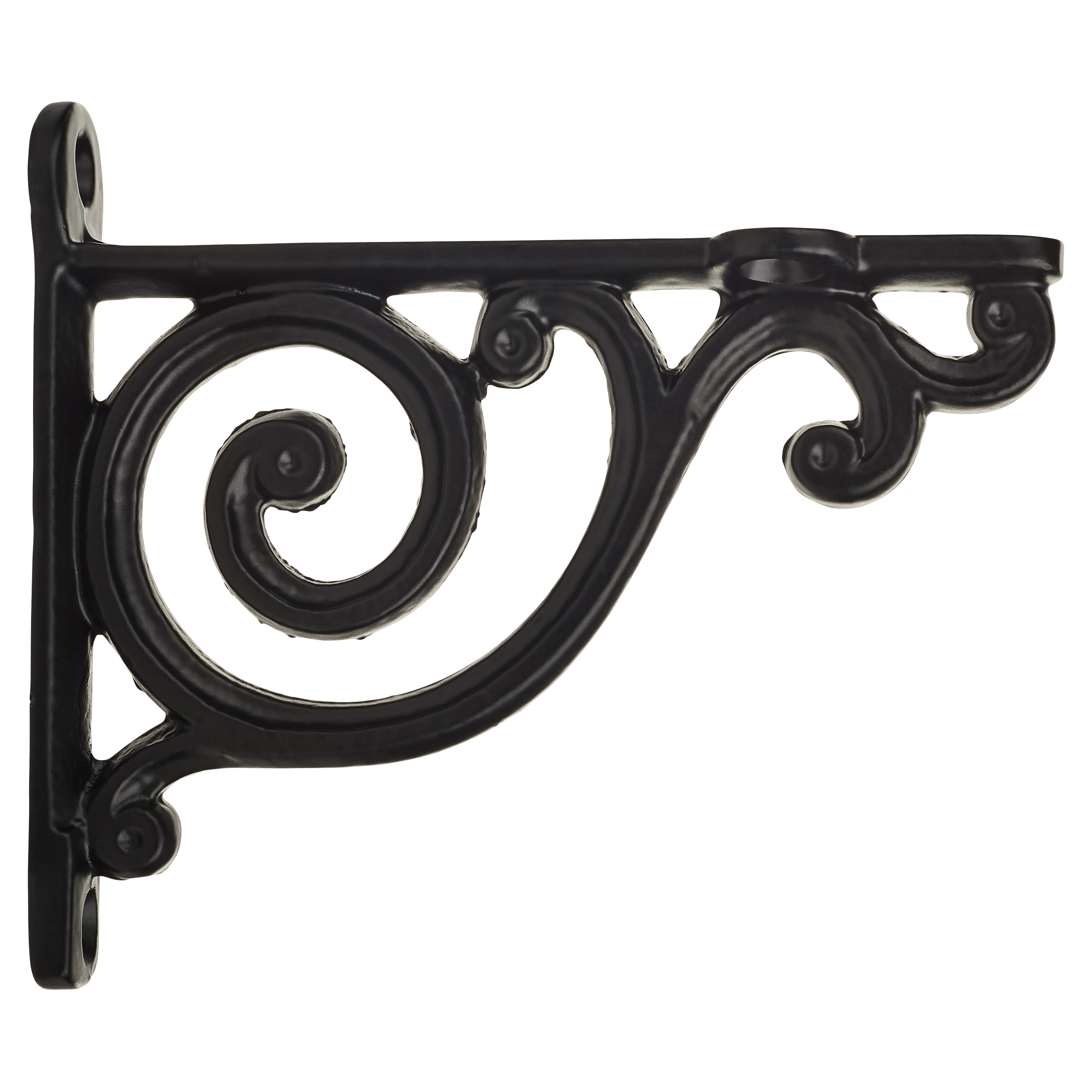 Swirl Shelf Bracket - 100 x 90mm - Black - view 3
