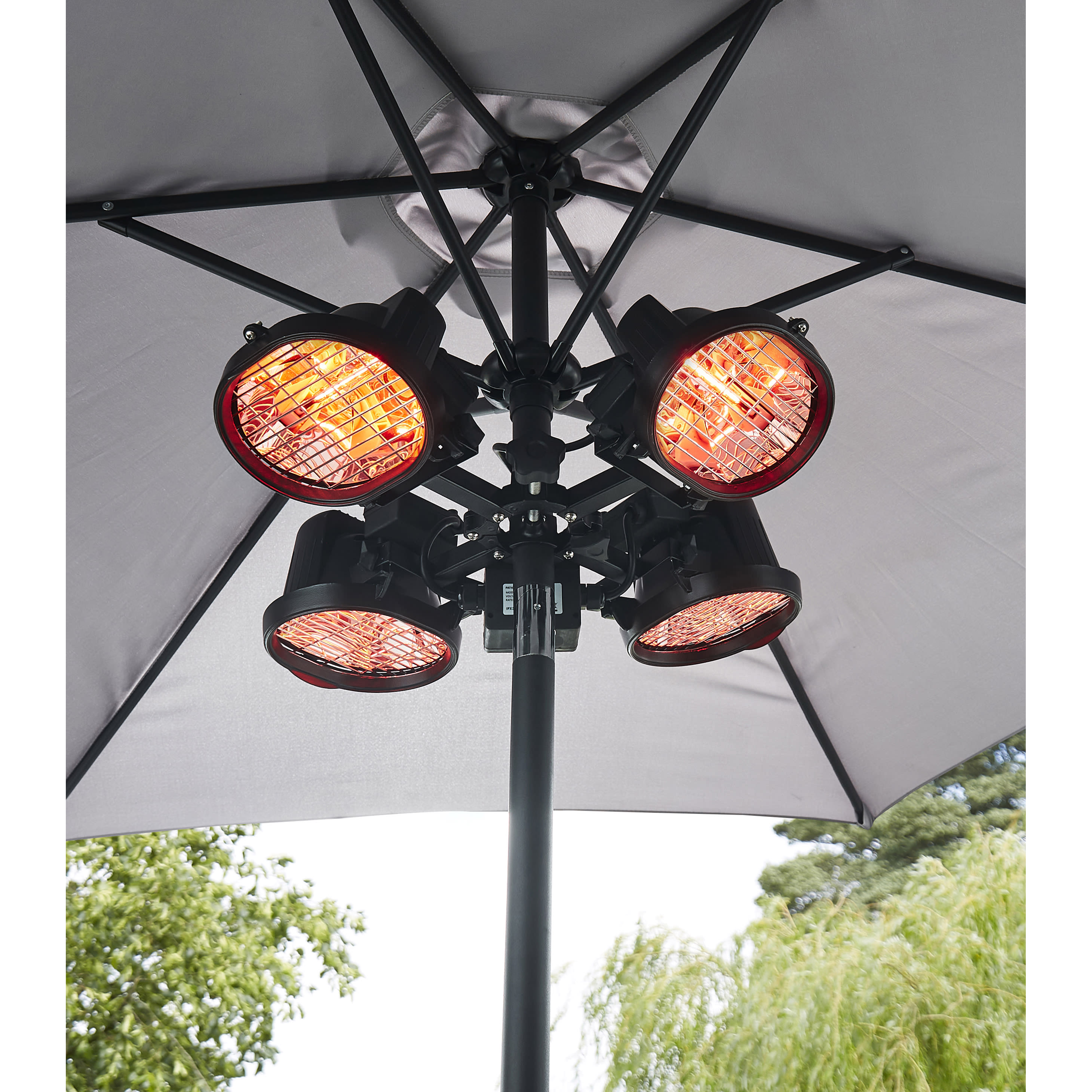 Forum Zink Ruby IPX3 4 x 450W Parasol Heater - 1800W - view 3