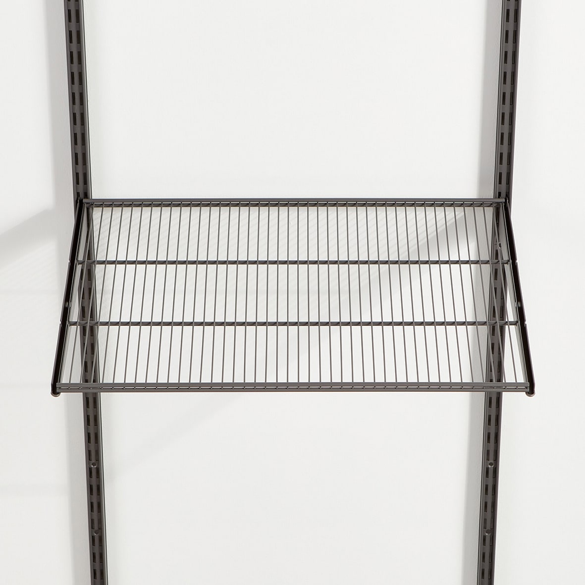 Garage+ Storage Top Track System - Click In Ventilated Wire Shelf - 607 x 507mm - Matt Grey - view 2