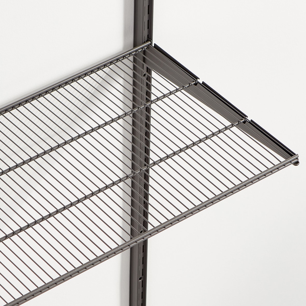 Garage+ Storage Top Track System - Click In Ventilated Wire Shelf - 607 x 507mm - Matt Grey - view 3
