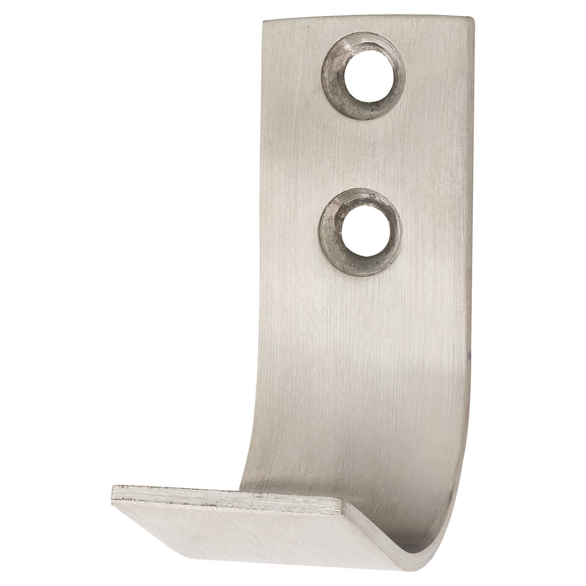 Flat Single Coat Hook - 40 x 20 x 35mm - Satin Stainless Steel - view 2
