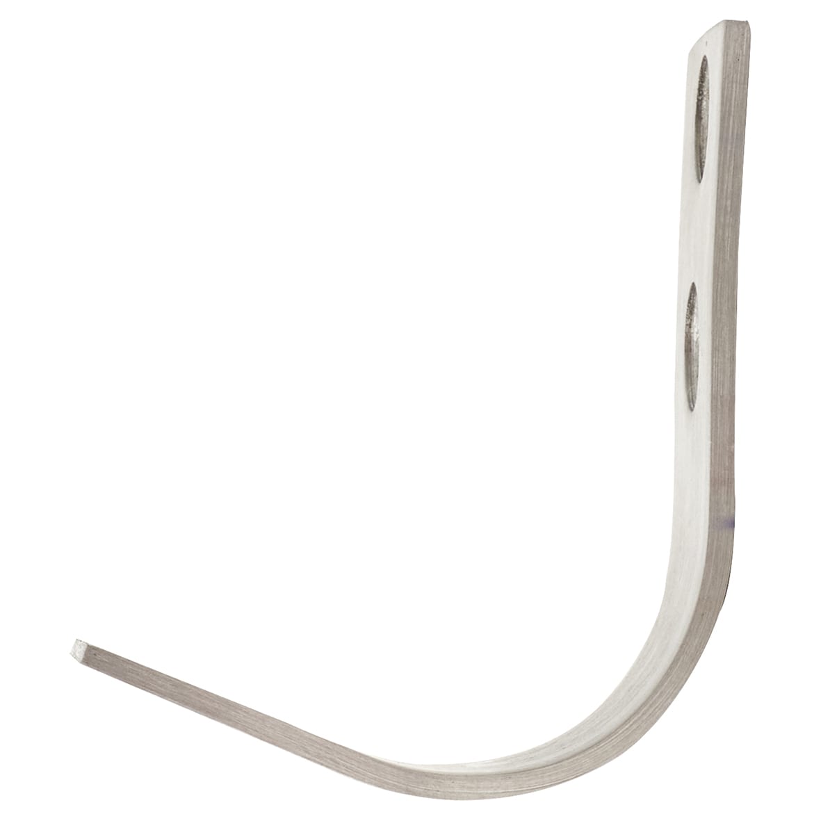 Flat Single Coat Hook - 40 x 20 x 35mm - Satin Stainless Steel - view 3
