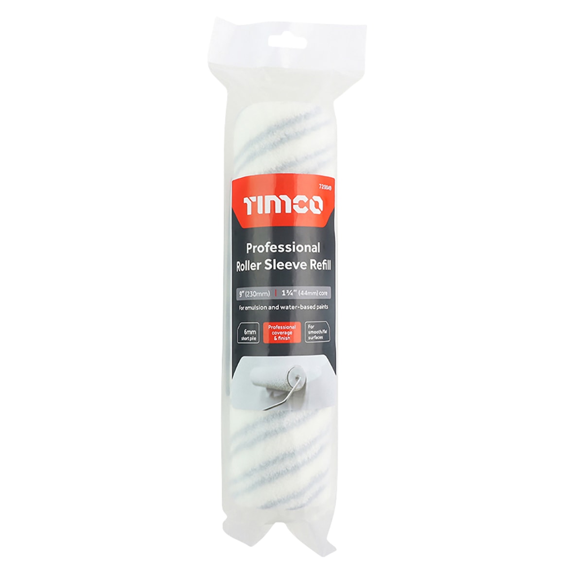 Pro Short Pile Paint Roller Sleeve - 9"/230mm Width - view 2
