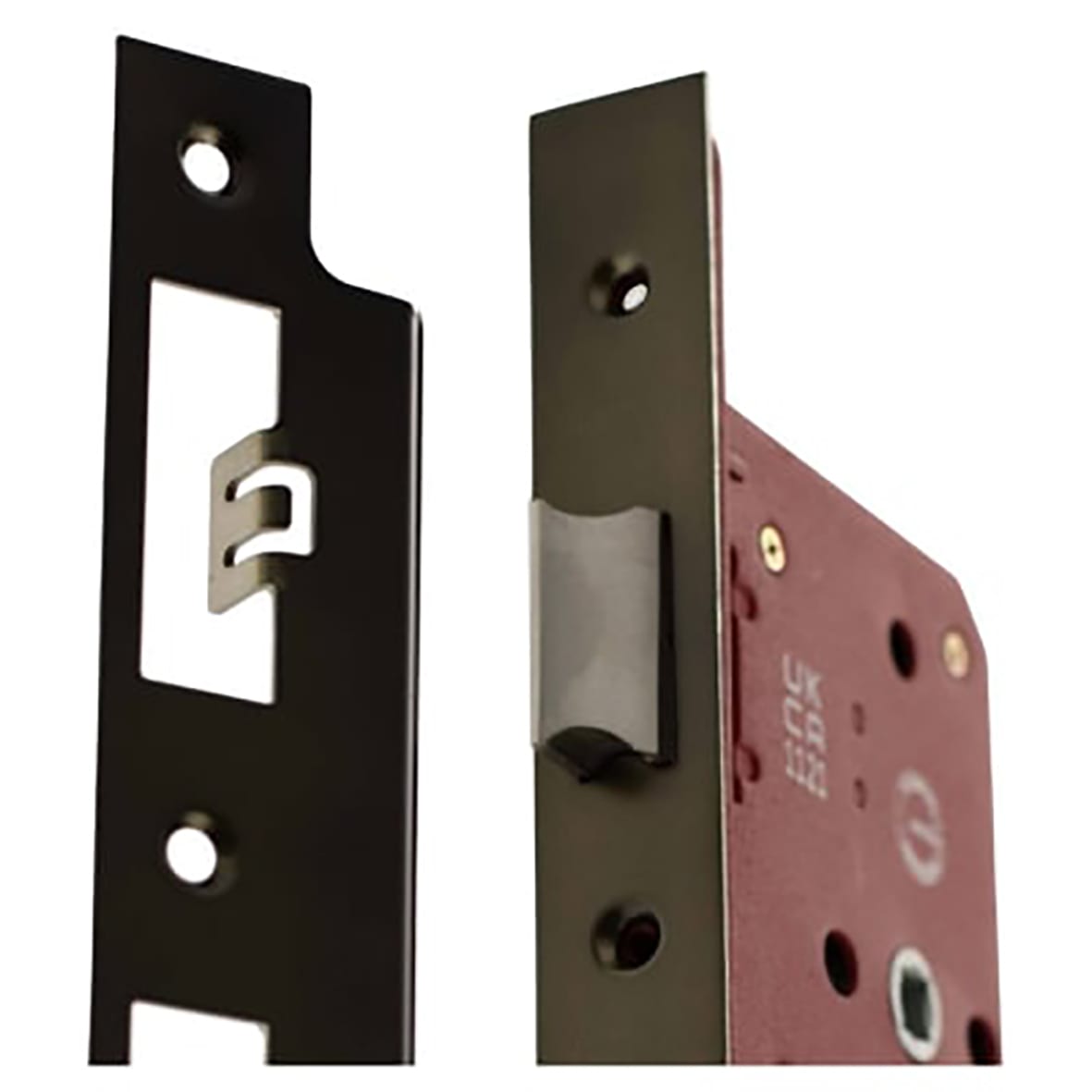 DIN Latch - 88mm Case - 60mm Backset - Square - Urban Dark Bronze - view 2
