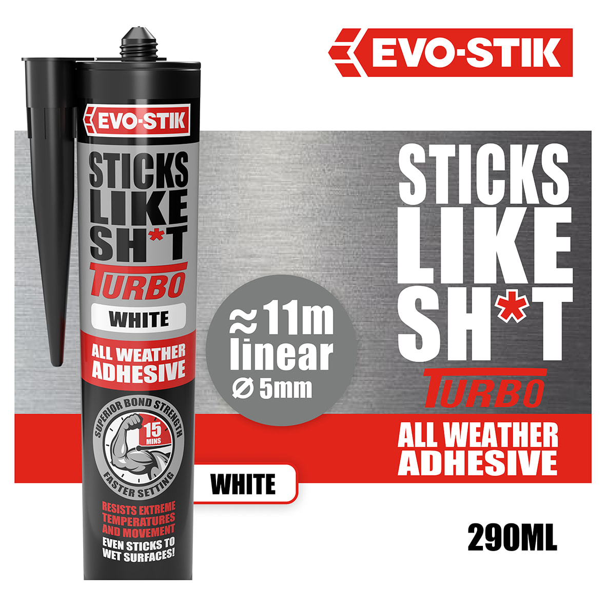 Sticks Like Sh*t Turbo - Solvent Free - 290ml - White - view 3