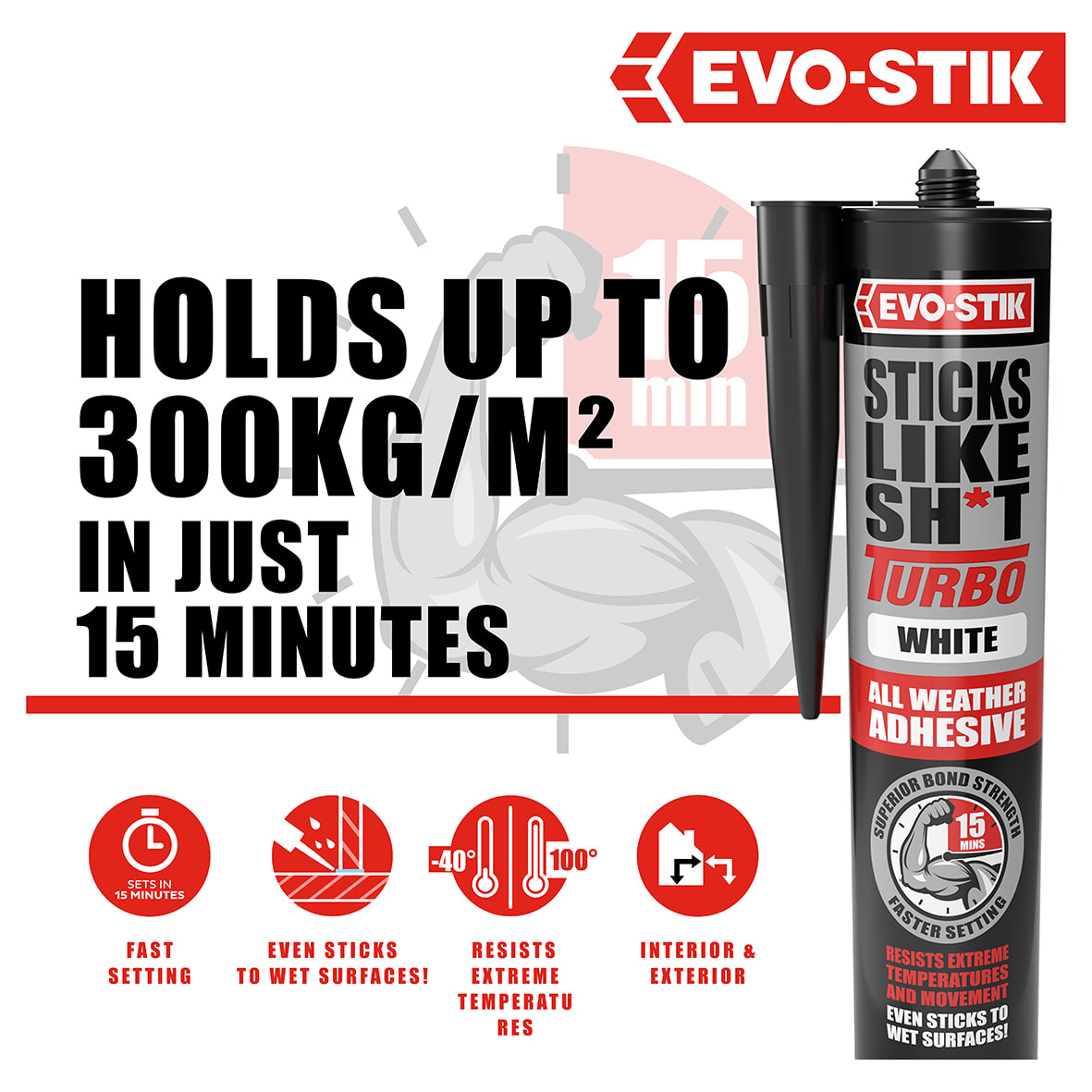 Sticks Like Sh*t Turbo - Solvent Free - 290ml - White - view 4