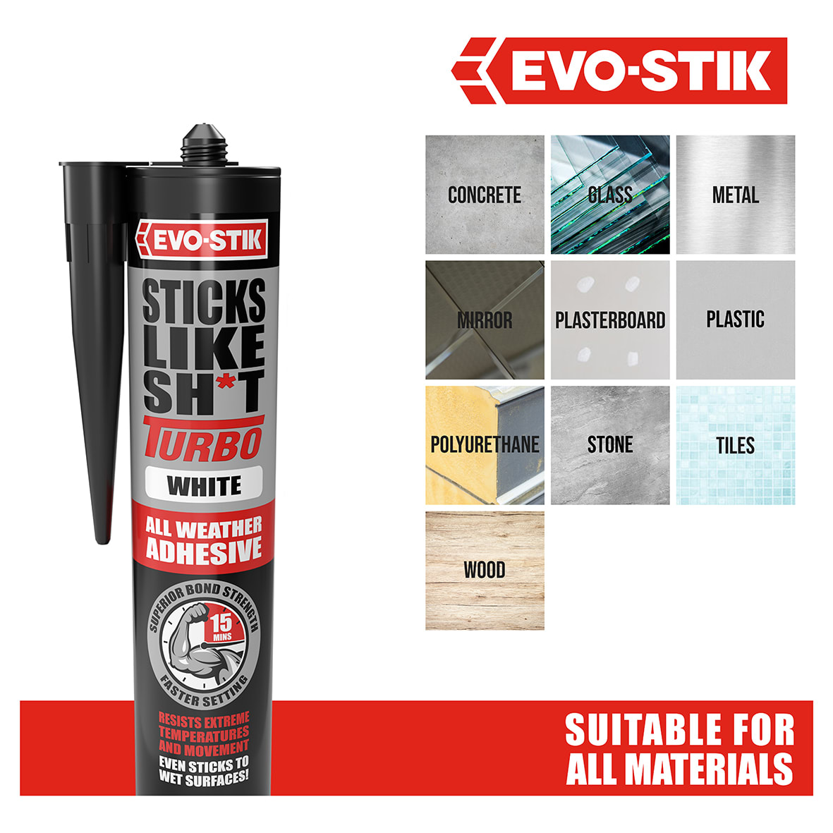 Sticks Like Sh*t Turbo - Solvent Free - 290ml - White - view 5
