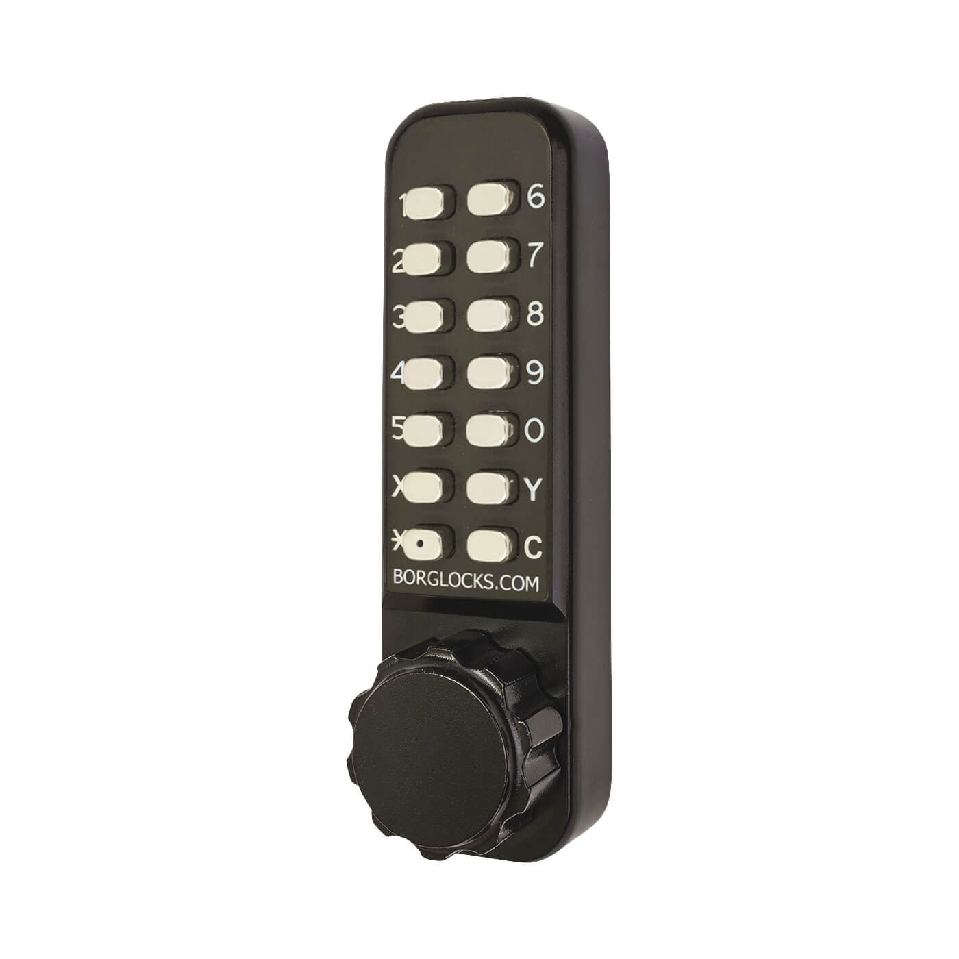 Borg BL2601 External Marine Grade Easicode Pro Push Button Code Lock and Latch - Holdback - Black - view 3