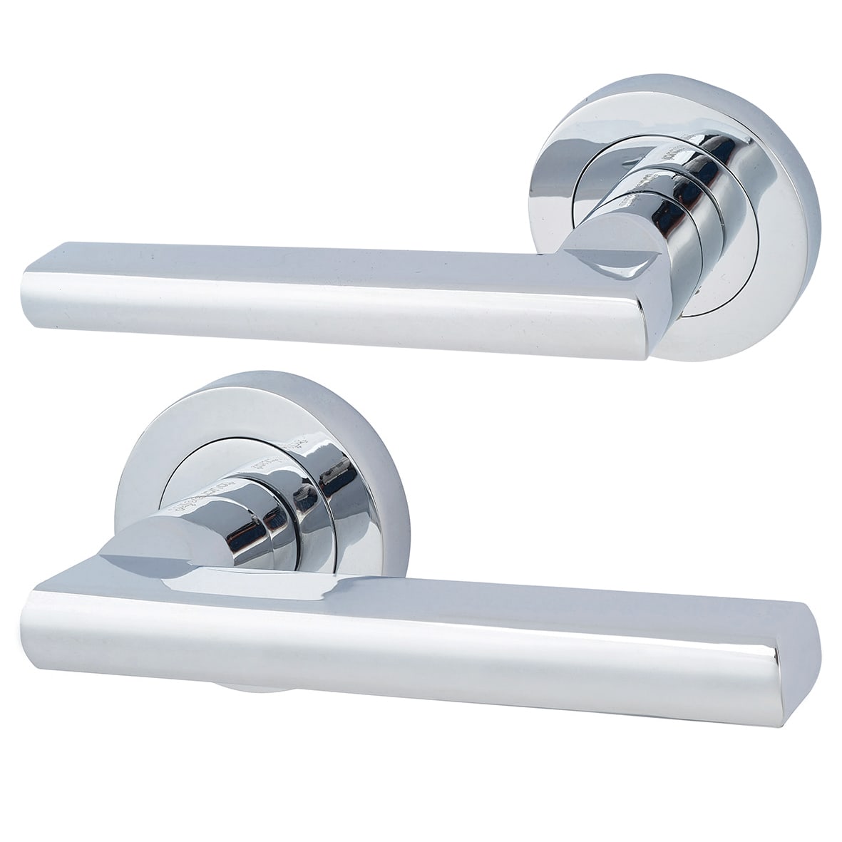 Polished Chrome 3 Lever Sashlock Door Handles on Rose Pack - Sophia Range - view 2