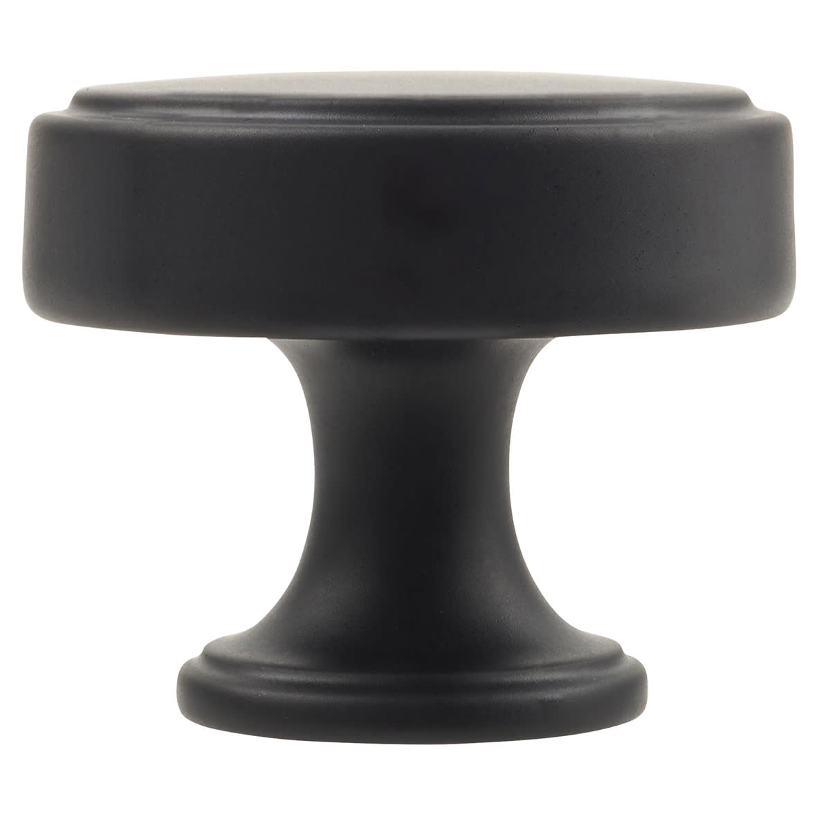 Crofts & Assinder Calgary Round Cabinet Knob - 35mm Diameter - Matt Black - view 2