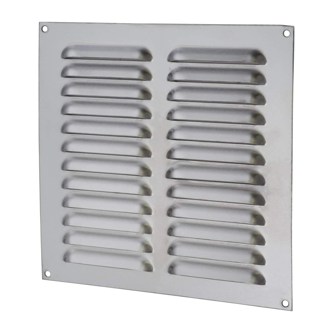 Hooded Louvre Vent - 229 x 229mm - 9975mm² Free Air Flow - Satin Chrome - view 2