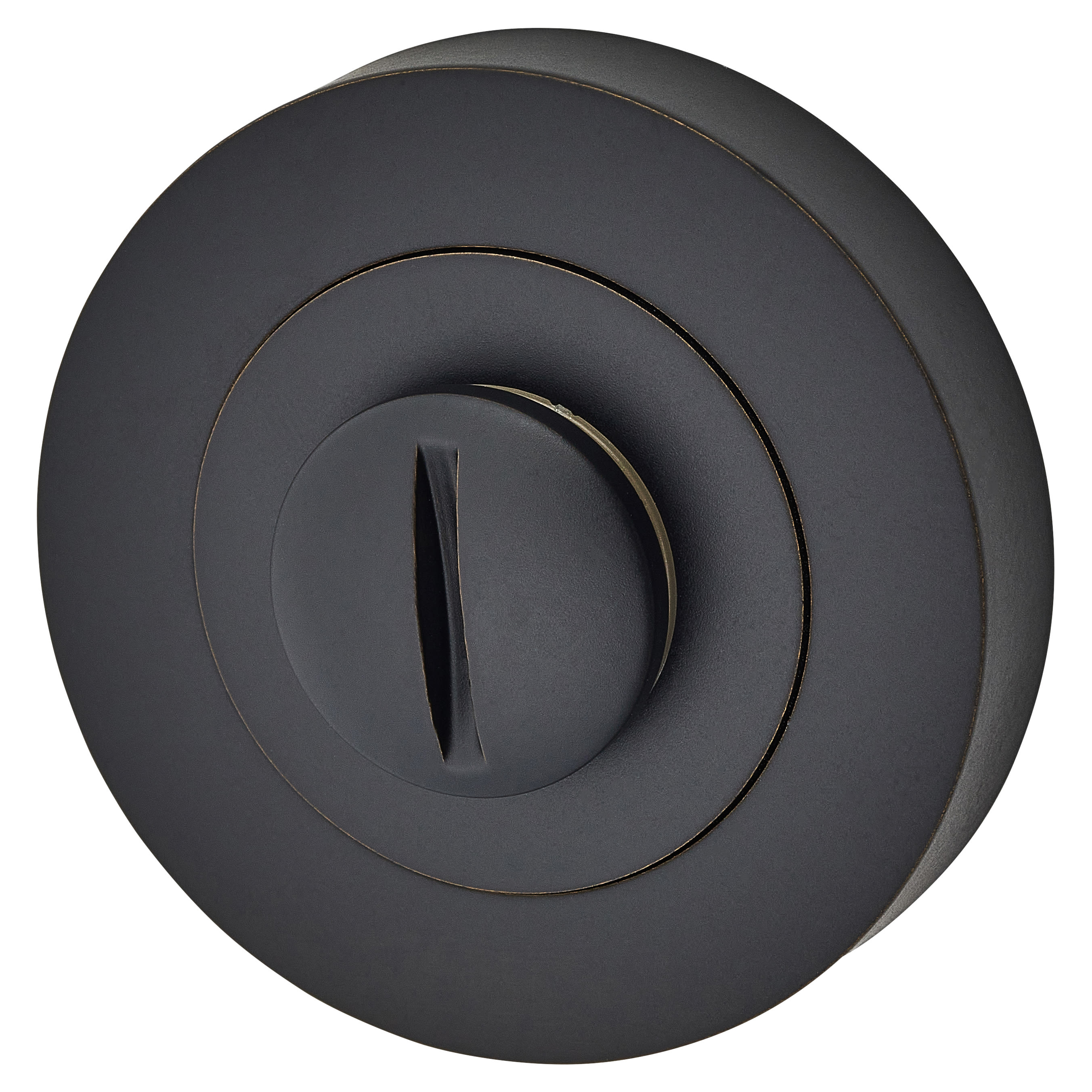 Brass Varese Bathroom Turn & Release - 50mm Diameter - Matt Black - view 2