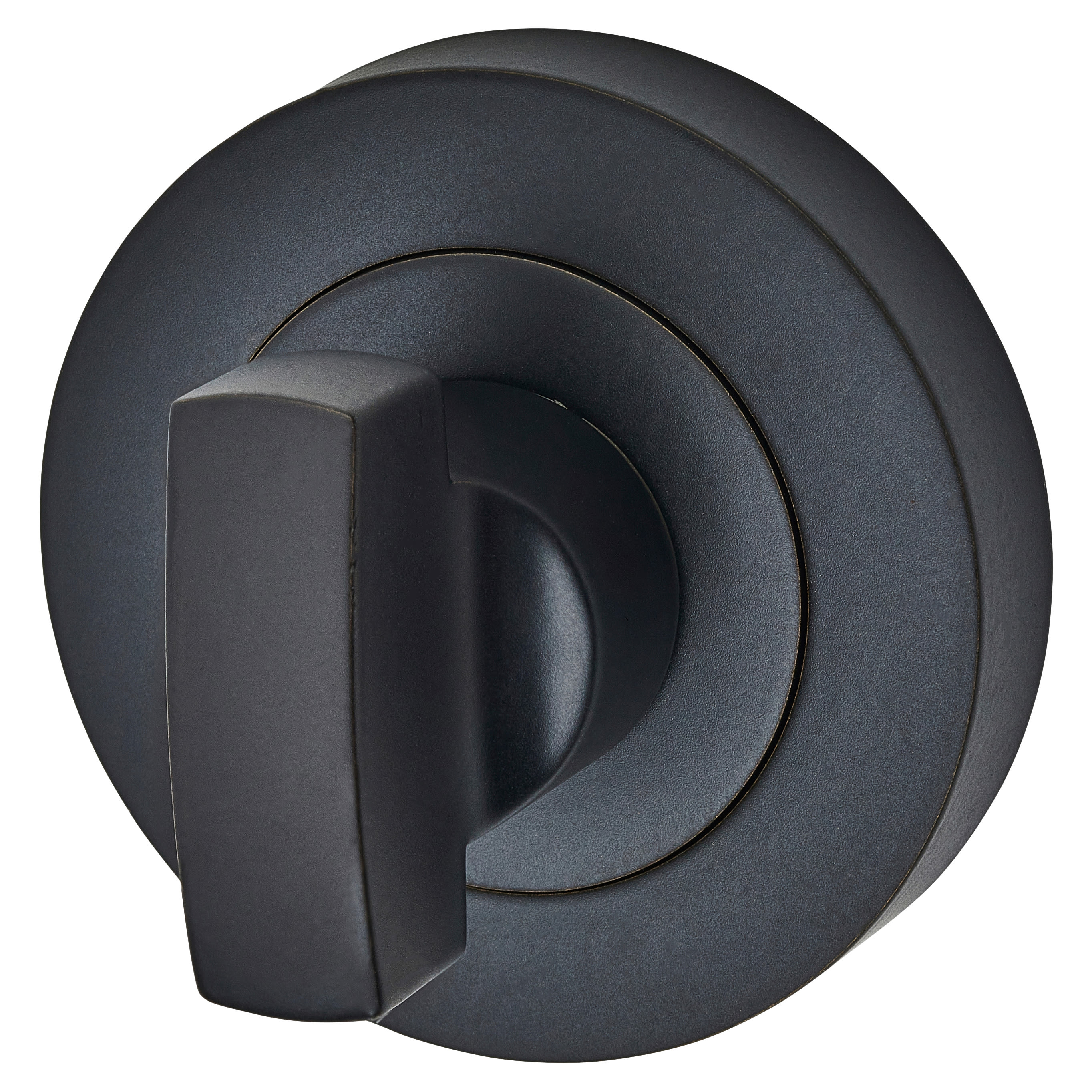 Brass Varese Bathroom Turn & Release - 50mm Diameter - Matt Black - view 3