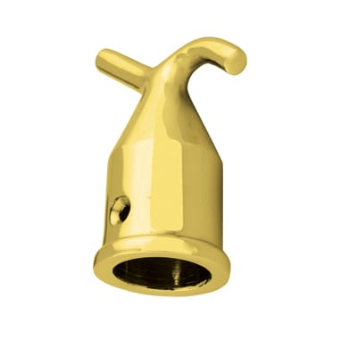 Window Opening Pole Hook - 72 x 35mm - Polished Brass - view 2