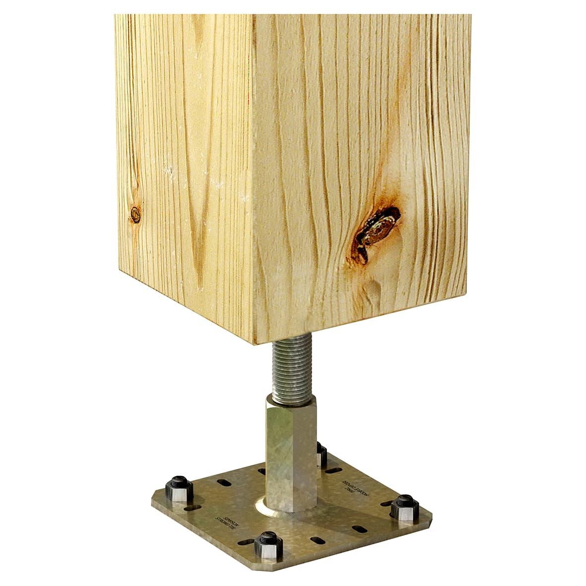 PPRC Adjustable Elevated Post Base for 100-200mm Posts - 100-150mm Height - view 2