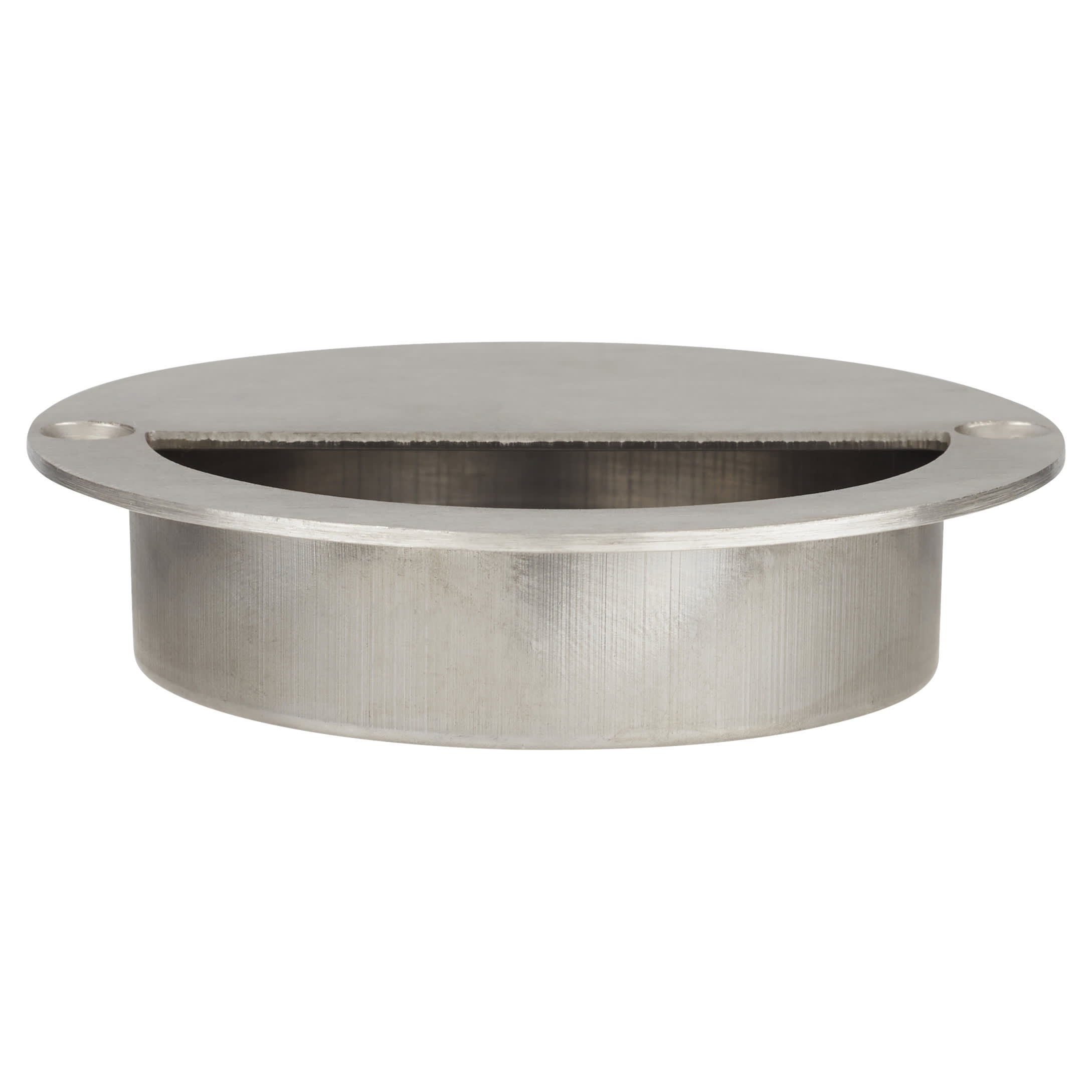 Circular Flush Cabinet Pull Handle - 90mm Diameter - Satin Stainless Steel - view 3