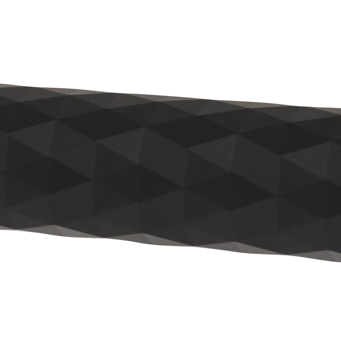Matt Black Diamond Door Handles on Round Rose - Luna Range - view 4