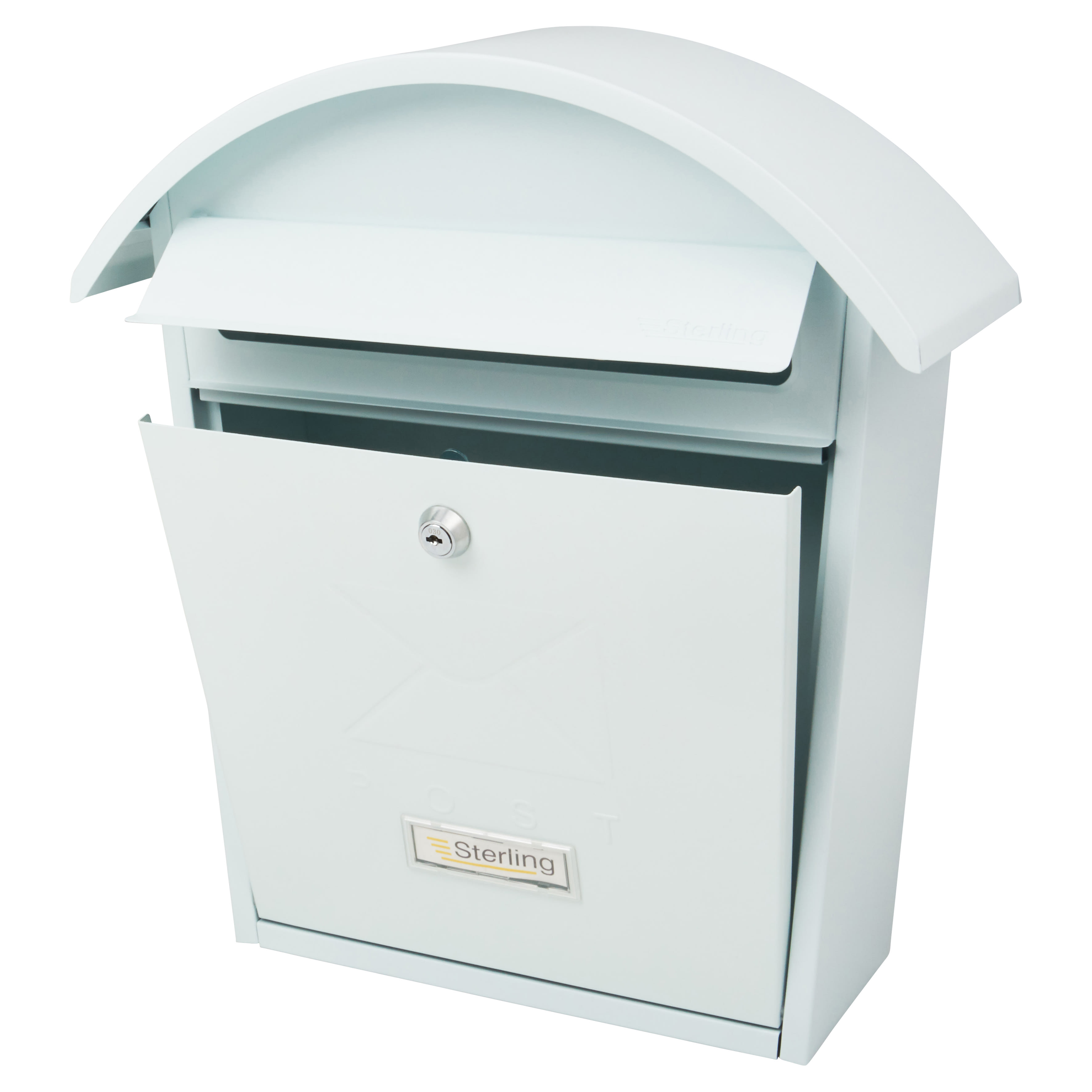 Classic Postbox - 363 x 370 x 134mm - White - view 4