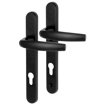 1530/3831N Black uPVC Multipoint Door Handles - 122mm Bolt c/c - 92mm c/c - Atlanta Range - view 2