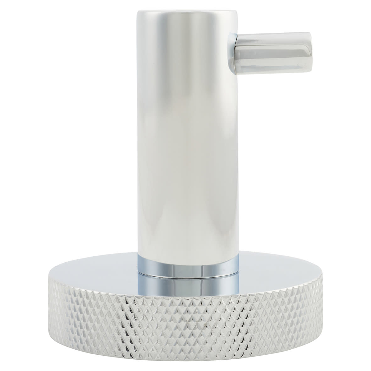 Knurled Robe Hook - 57 x 30 x 60mm - Polished Stainless Steel - view 2