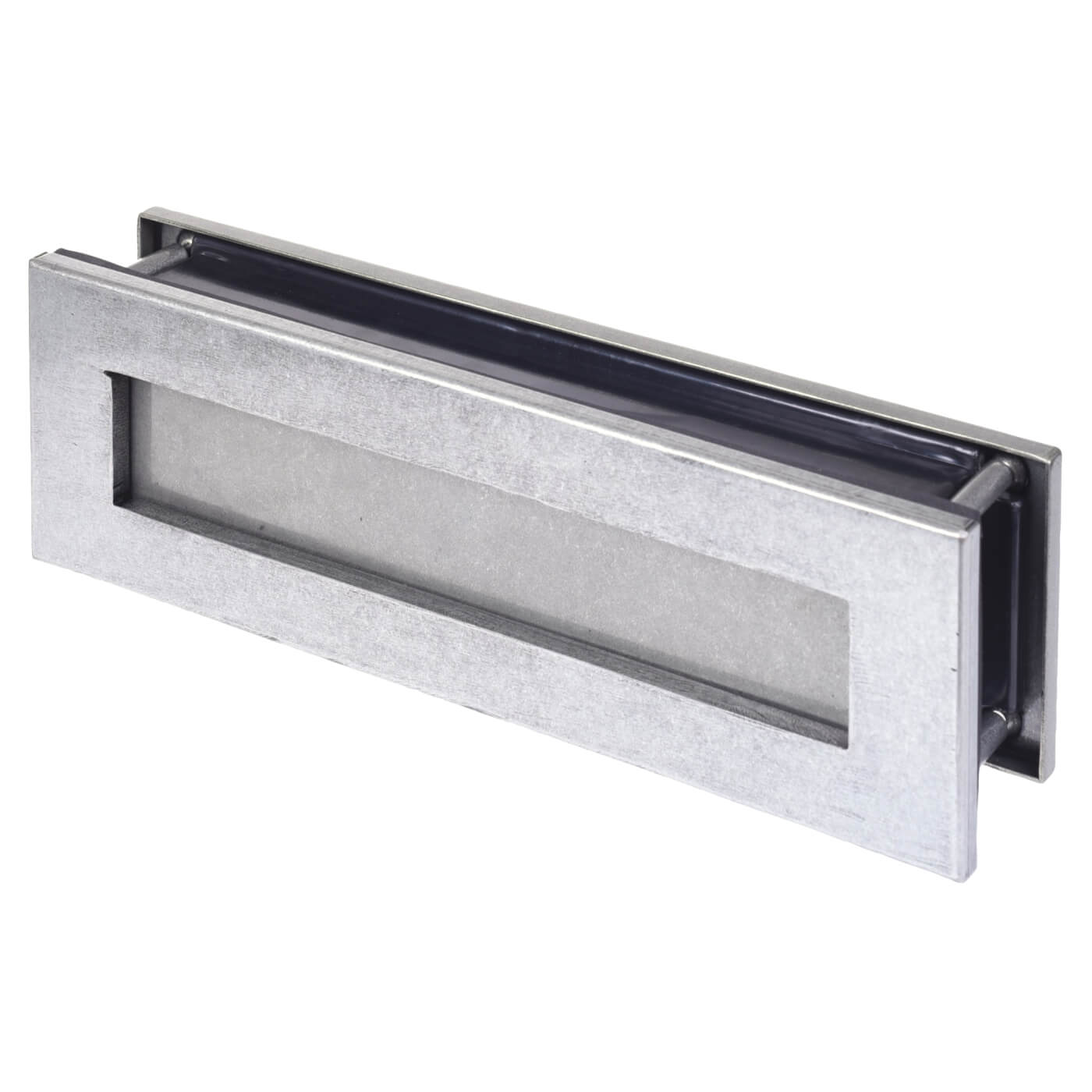 Telescopic Sleeved Letter Plate - 315 x 92mm - Door Thickness 42-72mm - Pewter - view 2