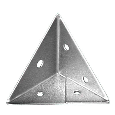 Pyramid Corner Brace - 45 x 45 x 45mm - Zinc Plated - Pack of 10 - view 2