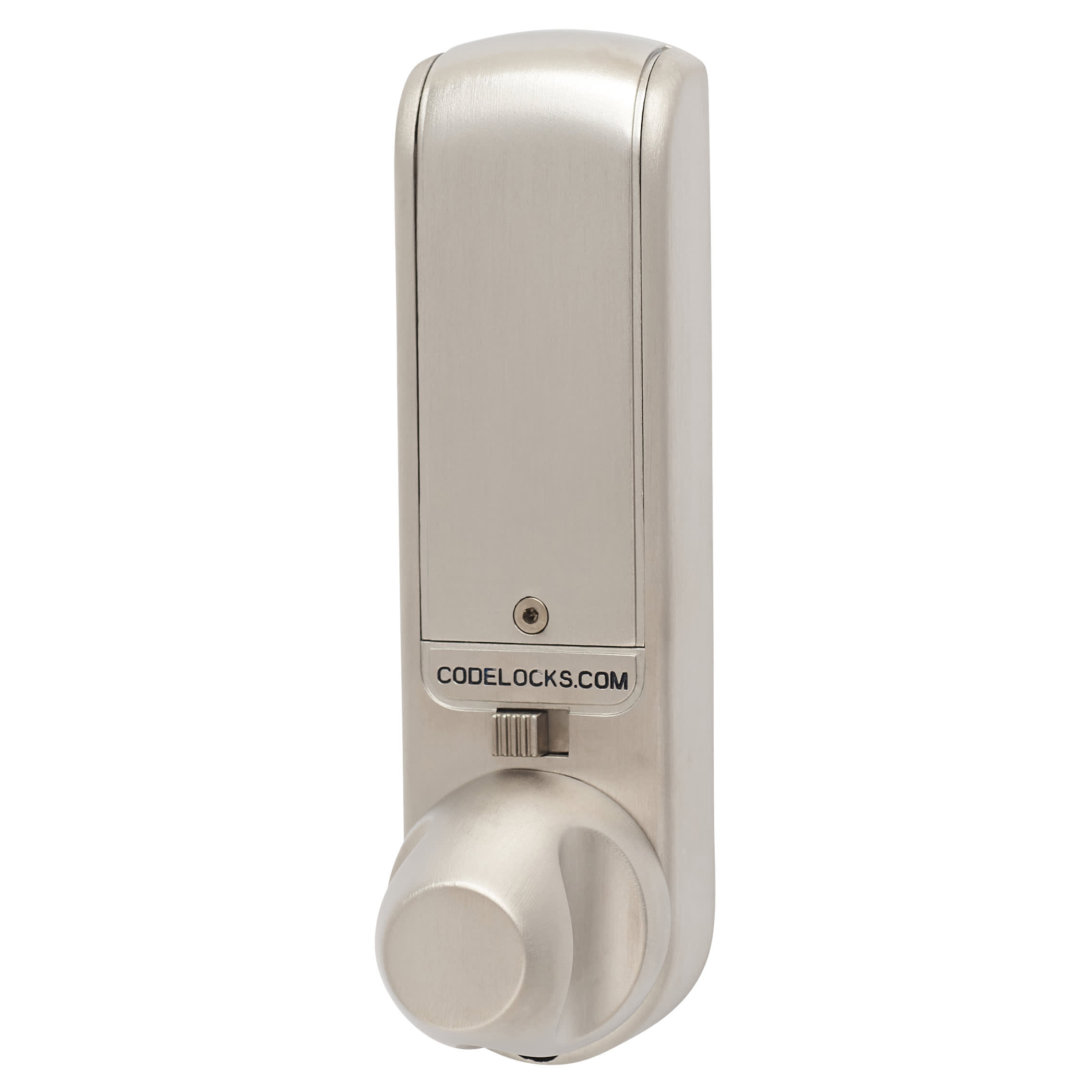 Digital Push Button Code Lock and Latch with Key Override - Brushed Steel - view 5