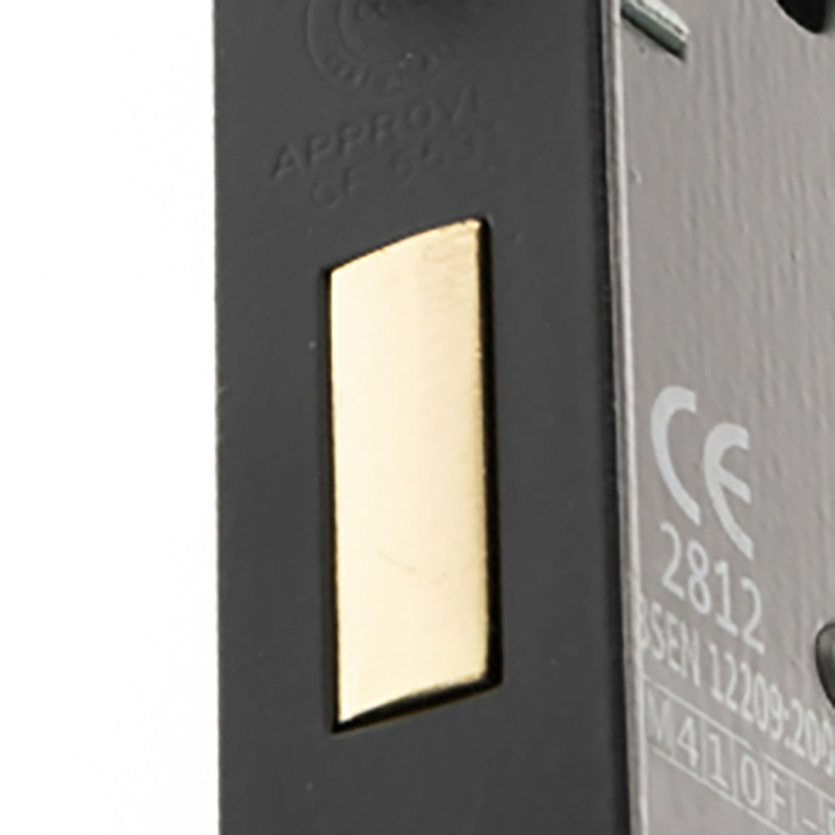 Fire-Rated Bolt Through Bathroom Lock - 77mm Case - 57mm Backset - Radius - Matt Black - view 3