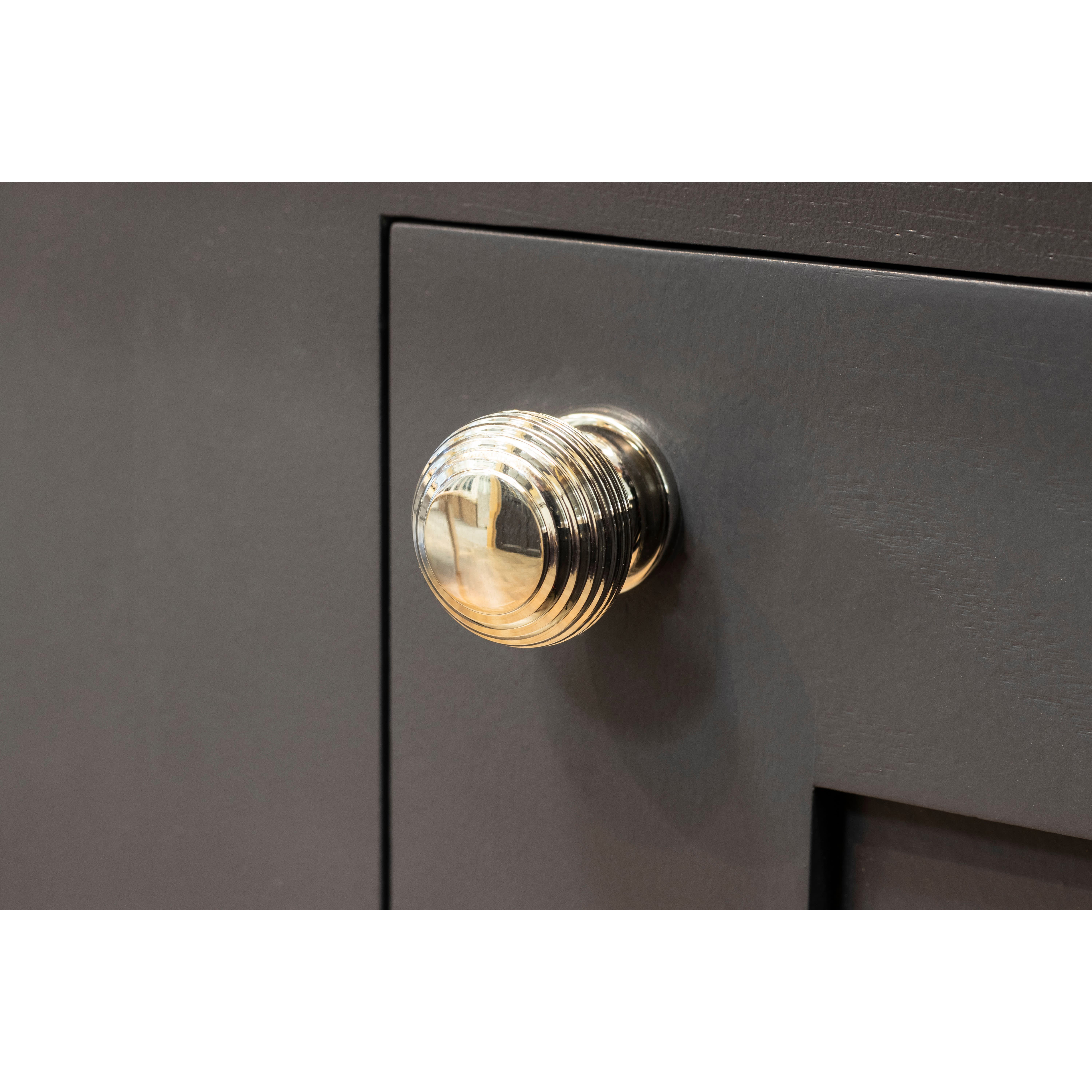 Beehive Round Cabinet Knob - 30mm Diameter - Polished Nickel - view 2