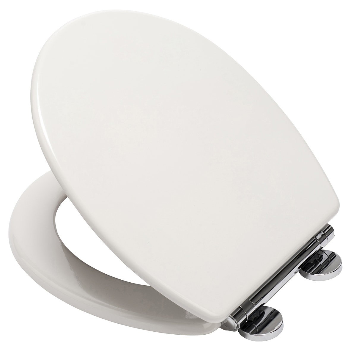 Lugano Flexi-Fix Soft Close Wooden Toilet Seat - White - view 3