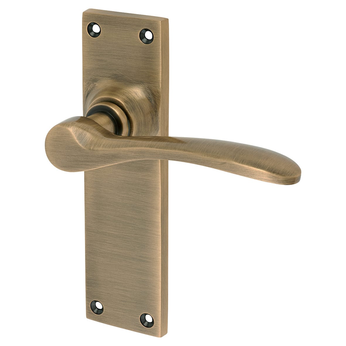 Antique Brass Latch Door Handles Pack - Buckingham Range - view 2