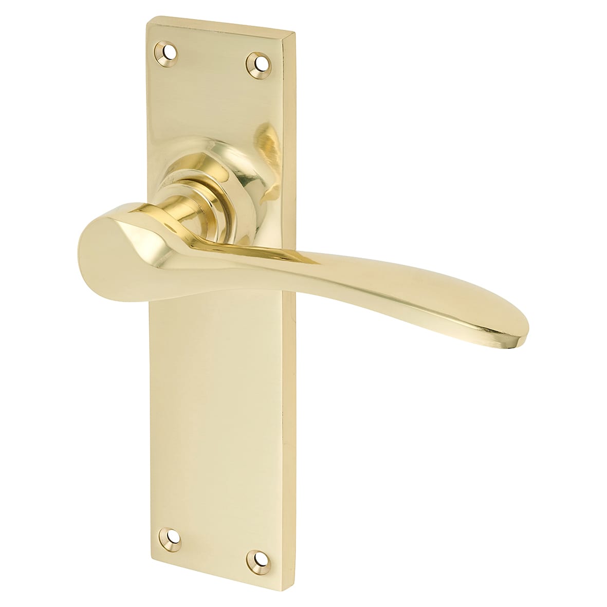 Polished Brass Latch Door Handles Pack - Buckingham Range - view 2