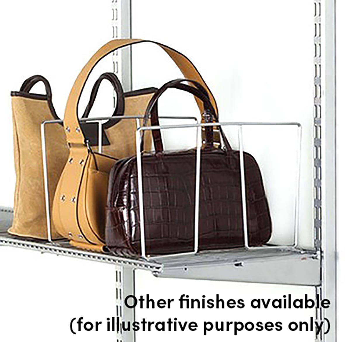 Top Track System - Click In Ventilated Wire Shelf Divider - 411 x 54 x 200mm - Graphite - view 3