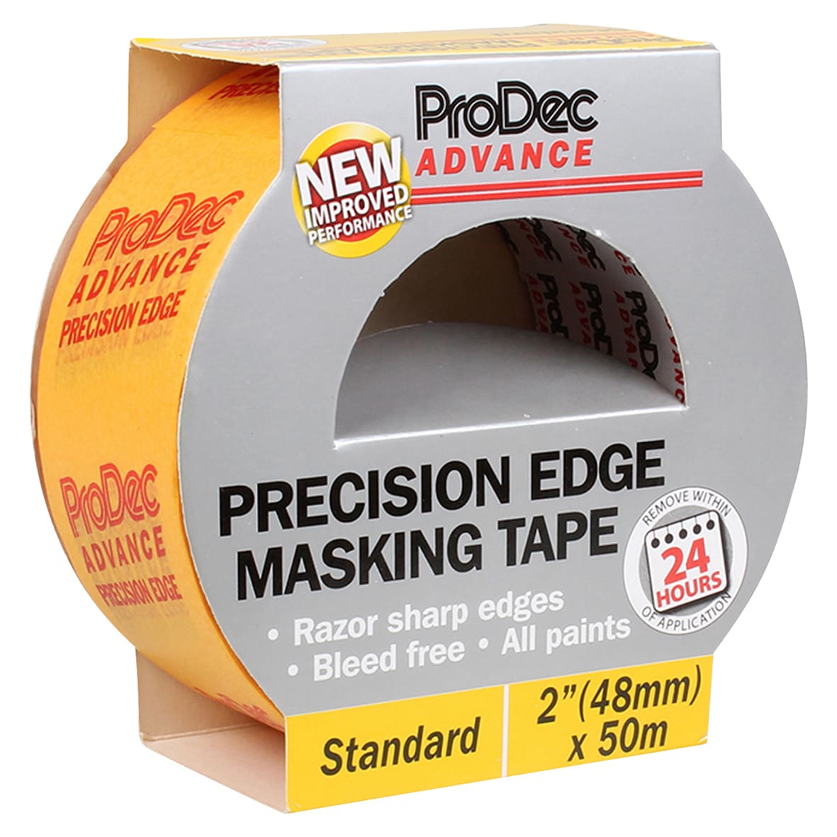 Precision Edge Masking Tape - 48mm x 50m - Orange - view 2