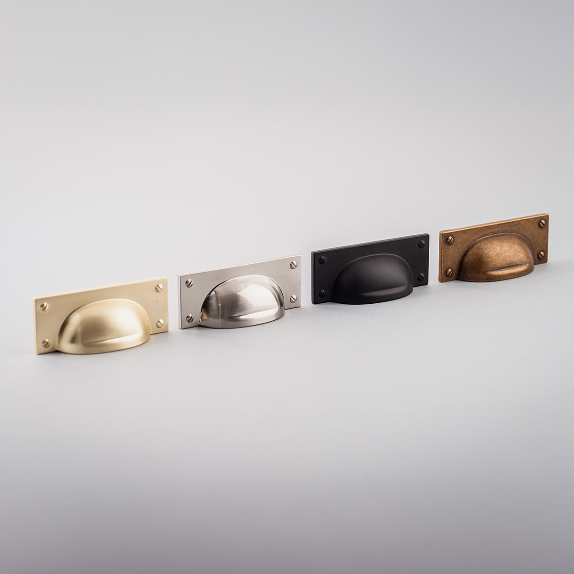 Neston Cabinet Cup Handle - 76mm Centres - Satin Brass - view 2
