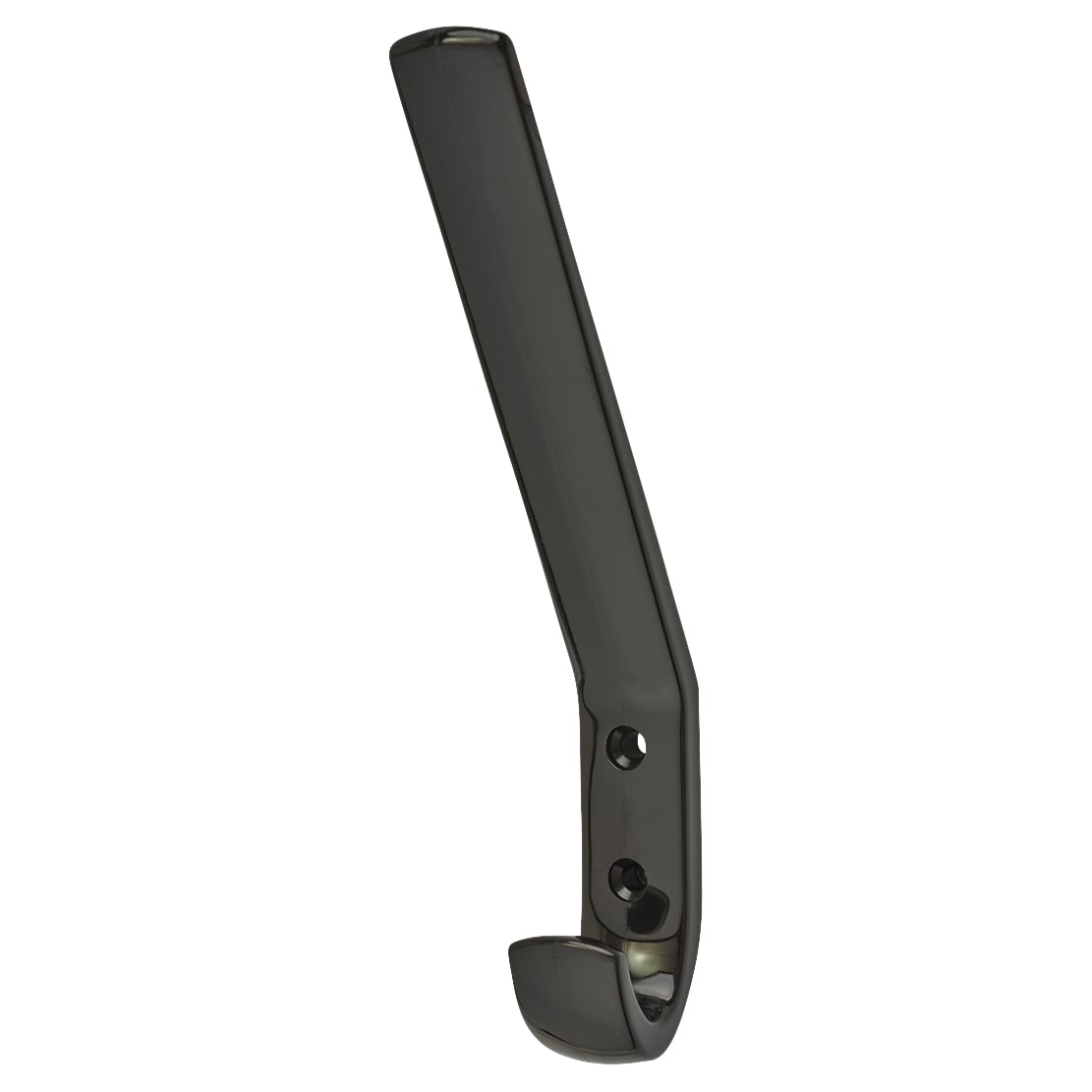 AR617A Nylon Single Hat & Coat Hook Face Fix - 164 x 20 x 35mm - Ebony Black - view 2