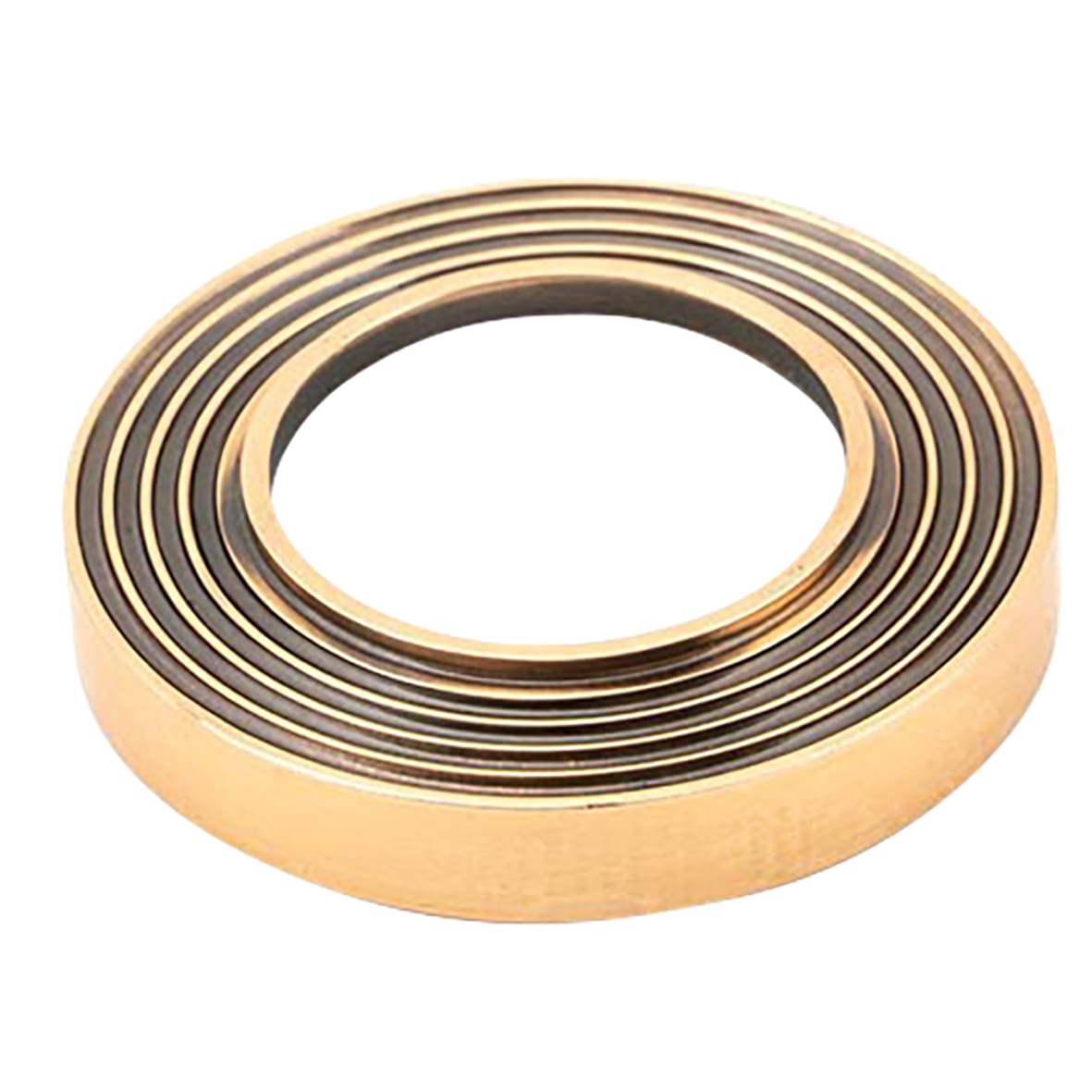Polished Bronze Door Handles on Round Beehive Rose - Newbury Range - view 2