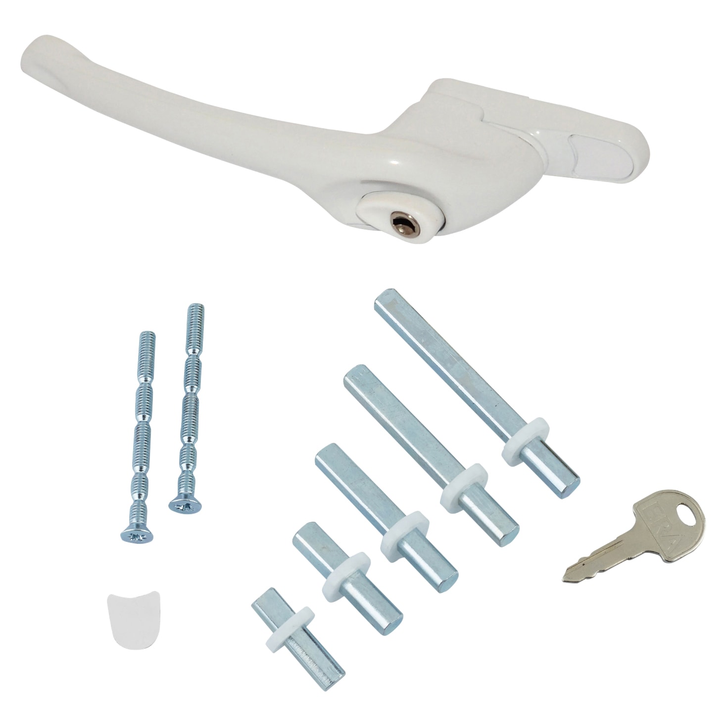 uPVC Maxim Offset Espagnolette Locking Multipoint Multi-Spindle Window Handle - L-Hand - White - view 2