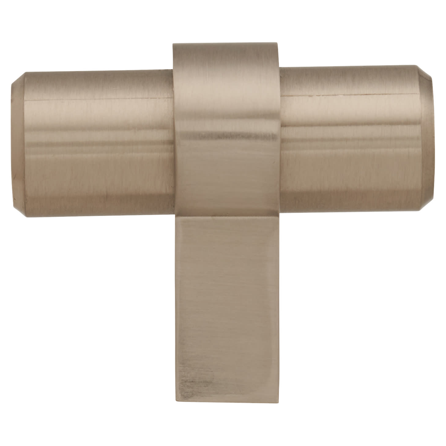 Collared T-Bar Cabinet Knob - 60 x 32mm - Satin Stainless Steel - view 3