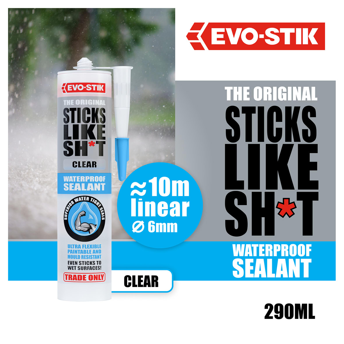 Sticks Like Waterproof Sealant - 290ml - Clear - view 3