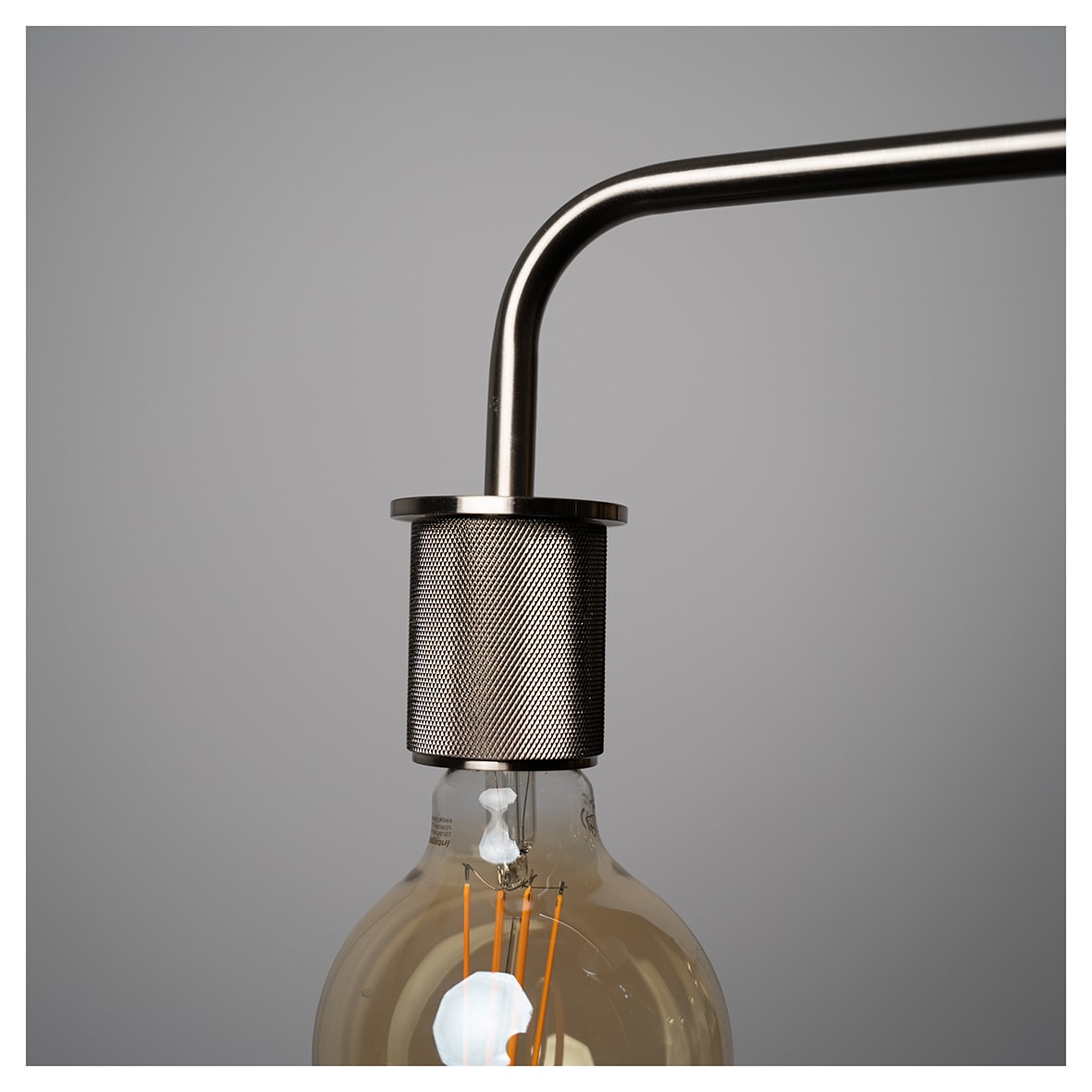 Casa Knurled Indoor Wall Light - Satin Nickel Fittings - view 4