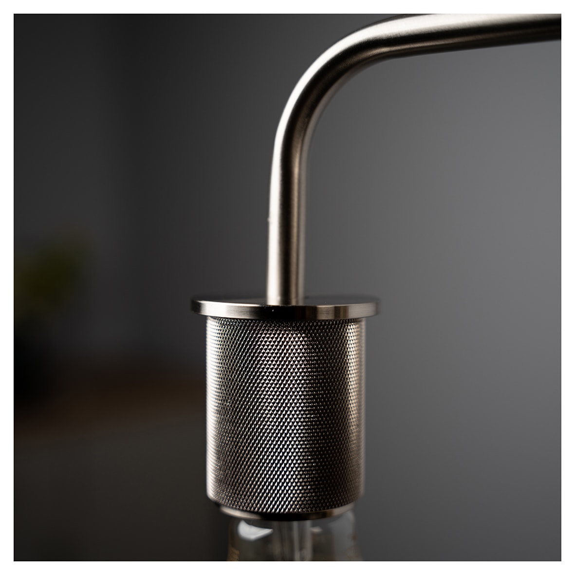 Casa Knurled Indoor Wall Light - Satin Nickel Fittings - view 5
