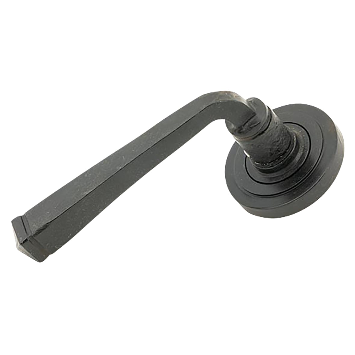 External Beeswax Door Handles on Round Art Deco Rose - Avon Range - view 2